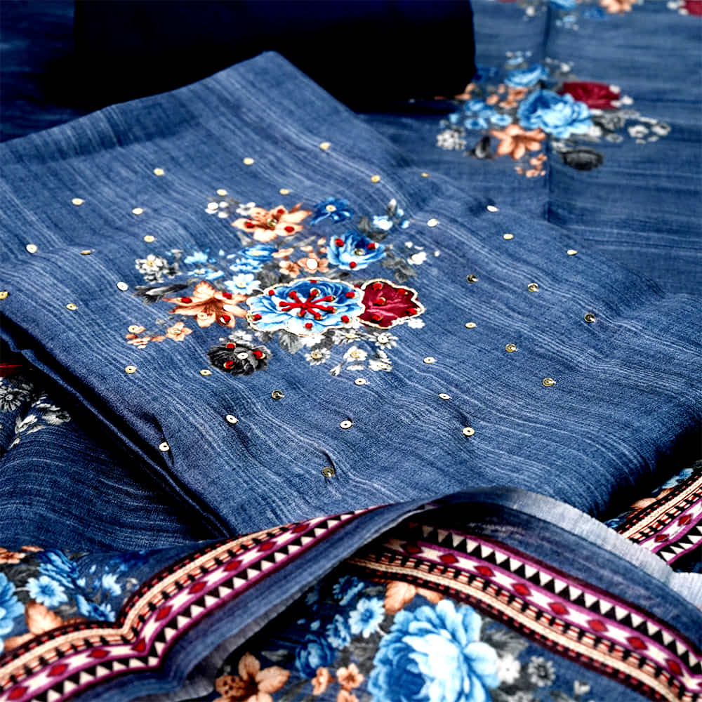 Floral Printed Unstitched Salwar Suit Dress Material