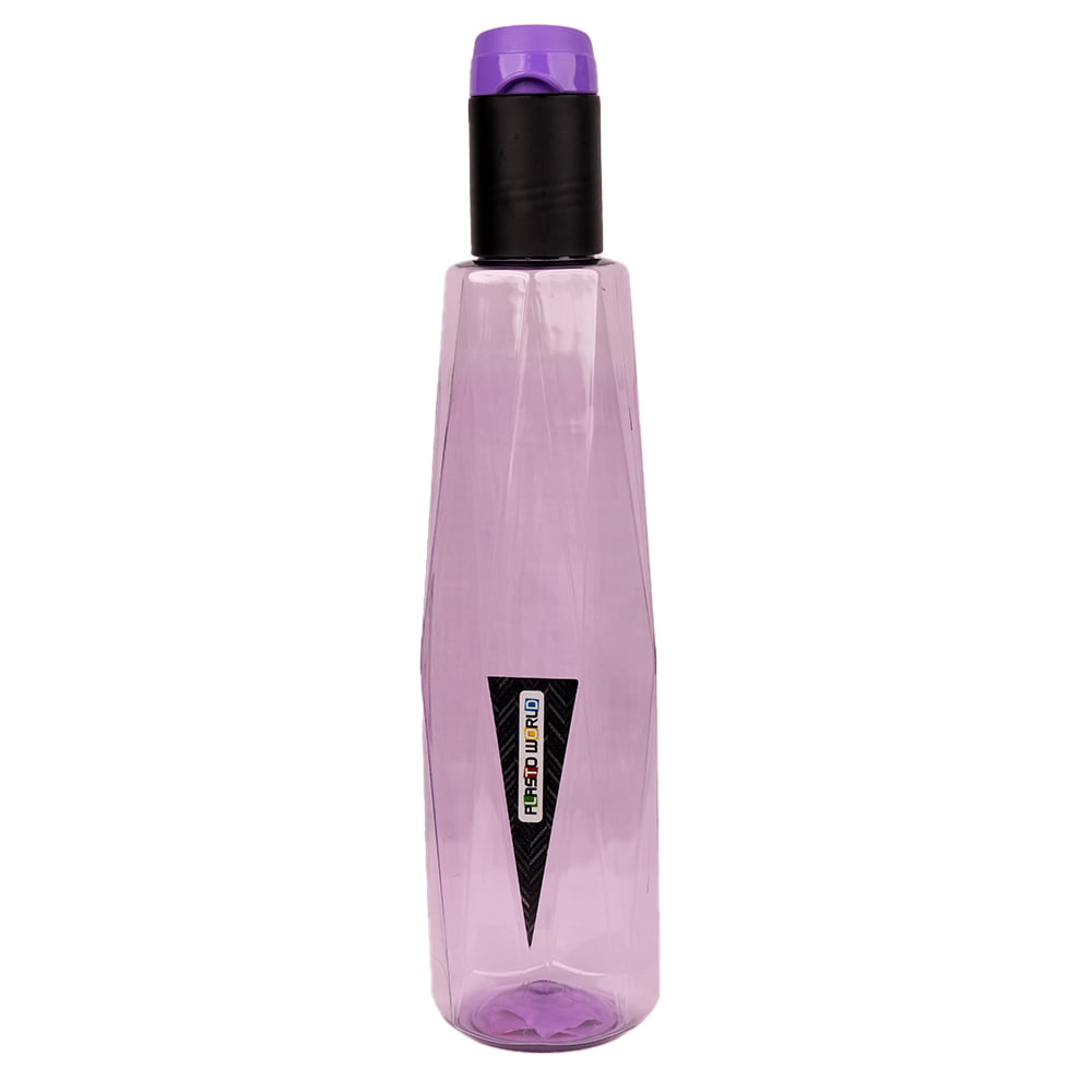 Plasto World Transparent Plastic Water Bottle 1000ml- Violet (Pack Of 3)