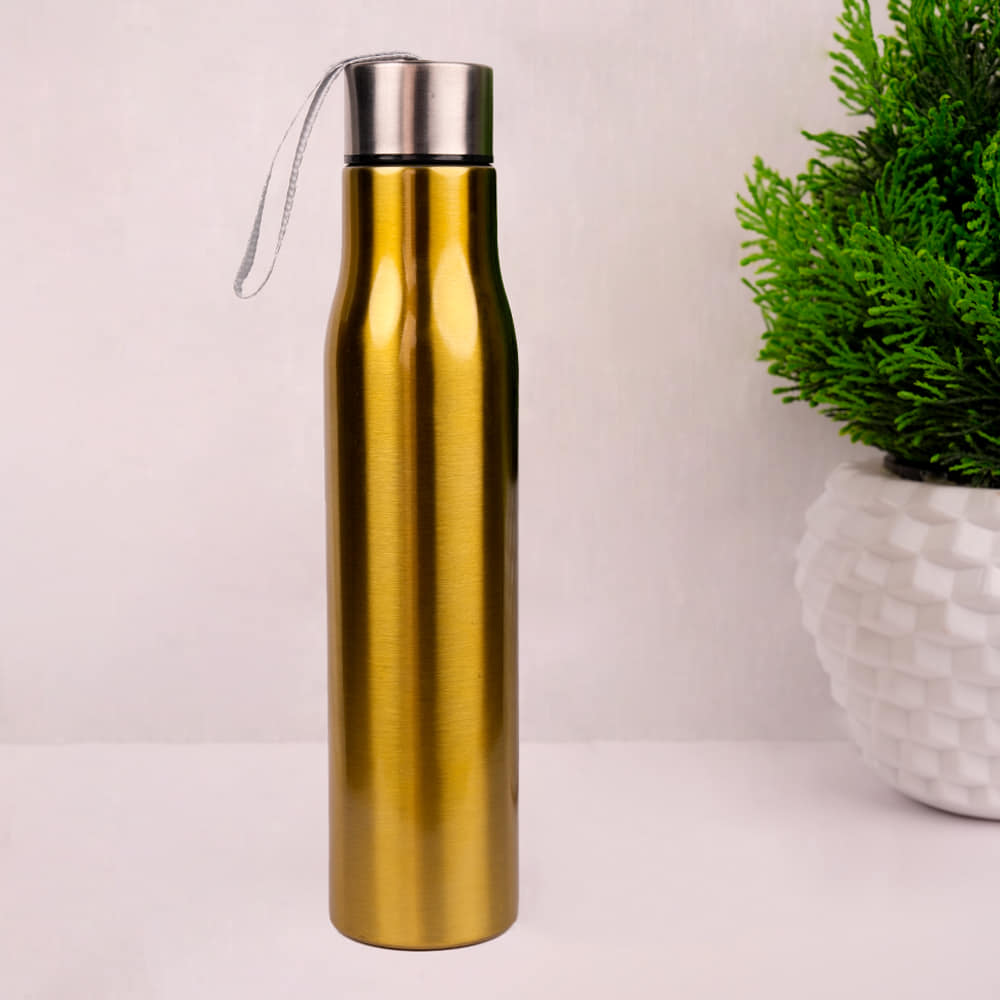 Reusable Stainless Steel Water Bottle 750 ml-Gold