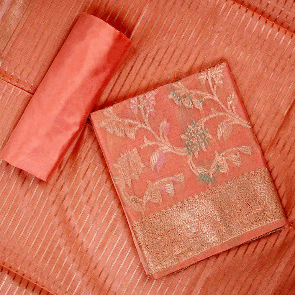 Silk Cotton Unstitched Salwar Suit Material